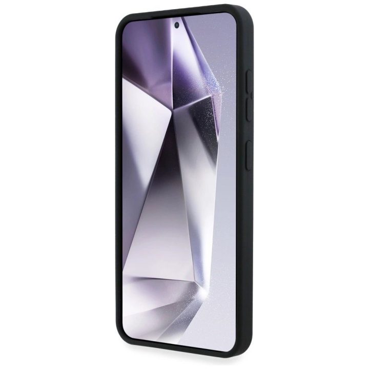 Guess silikoninis dėklas su 4G logotipu Samsung Galaxy S25 – juodas