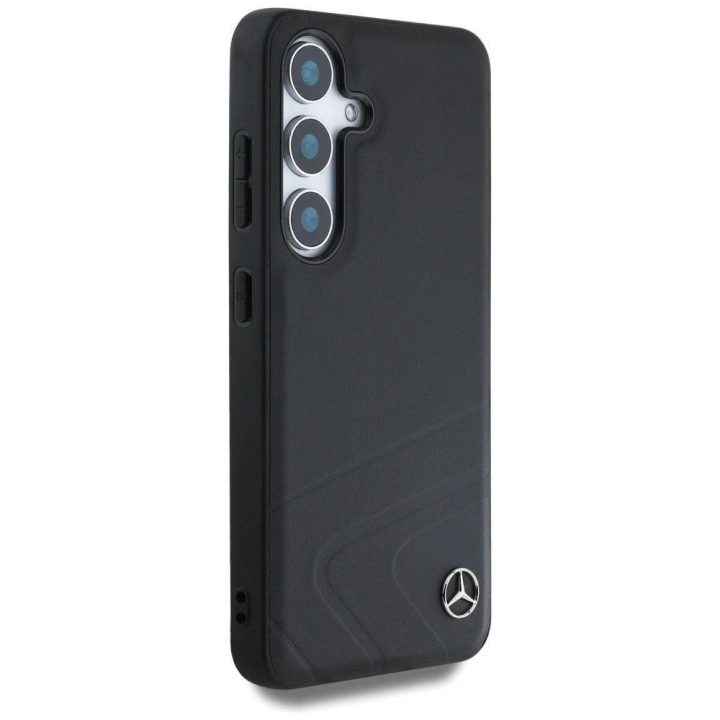 Mercedes odinis MagSafe dėklas Samsung Galaxy S25, juodas