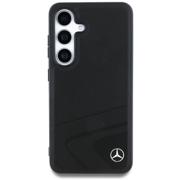 Mercedes odinis MagSafe dėklas Samsung Galaxy S25, juodas