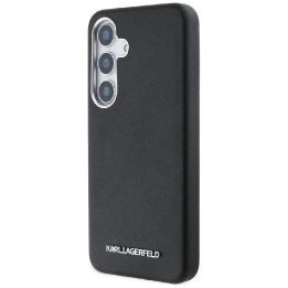 Karl Lagerfeld Saffiano odinis dėklas su MagSafe Samsung Galaxy S25 – juodas