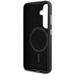 Karl Lagerfeld Saffiano dėklas su MagSafe Samsung Galaxy S25+ – juodas