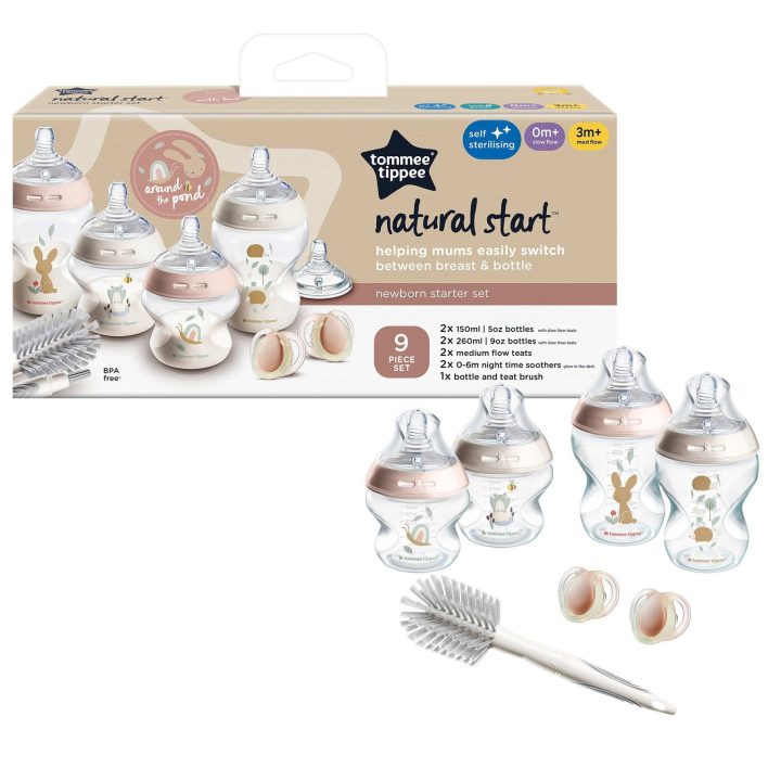 Tommee Tippee kūdikio maitinimo rinkinys, rožinis plastikas