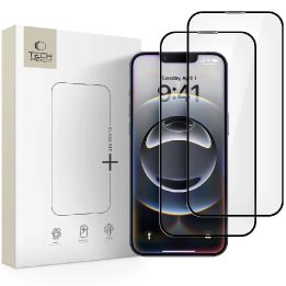 Grūdintas stiklas iPhone 16e / 14 / 13 Pro / 13 – juodas