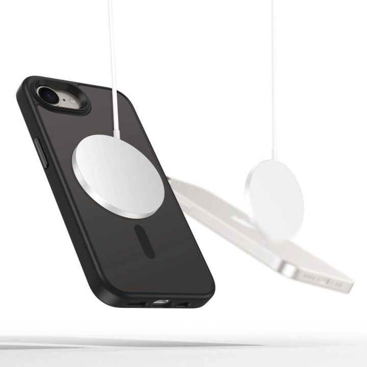 IPhone 16e dėklas – matinės juodos spalvos