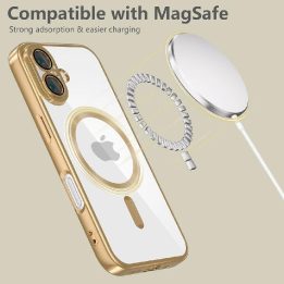 MagSafe iPhone 16e dėklas – Aukso spalvos