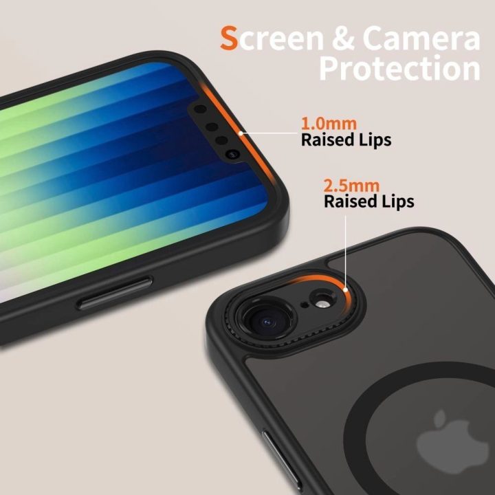 Dėklas iPhone 16e – matinės juodos spalvos