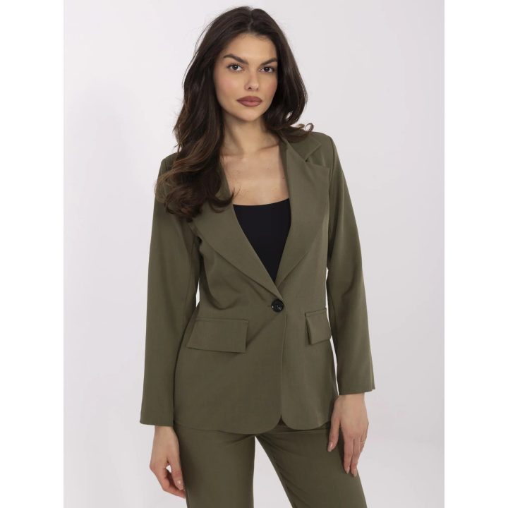 Vyriškas švarkas khaki spalvos elegantiškam įvaizdžiui