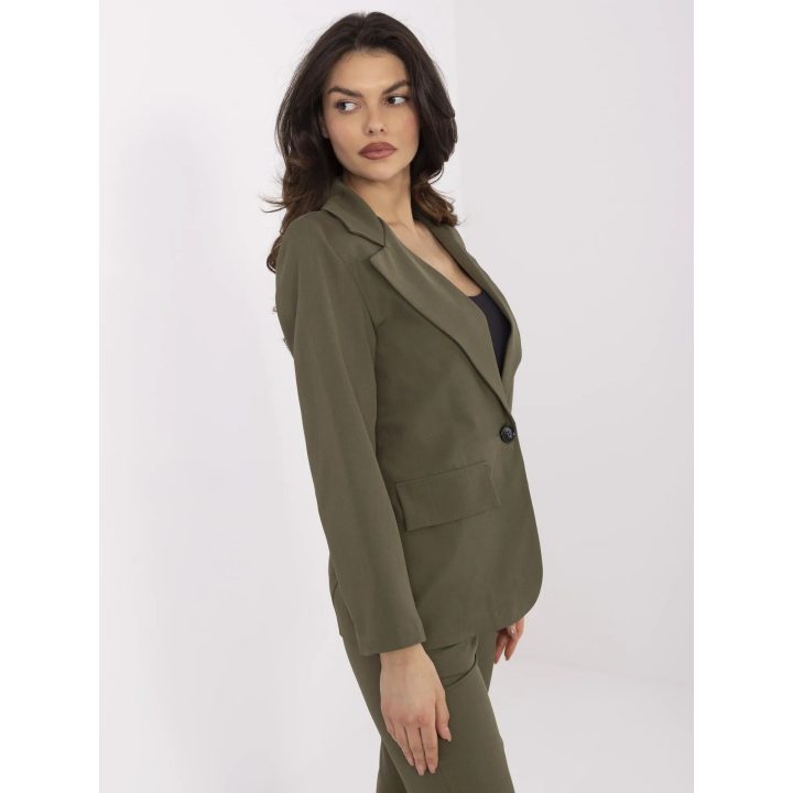 Vyriškas švarkas khaki spalvos elegantiškam įvaizdžiui