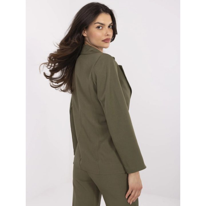 Vyriškas švarkas khaki spalvos elegantiškam įvaizdžiui