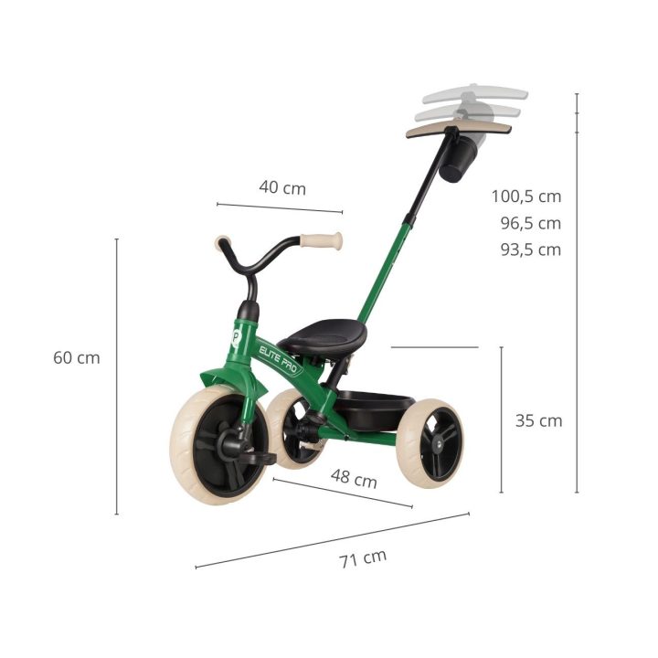 Triratukas Qplay Elite Pro, žalias