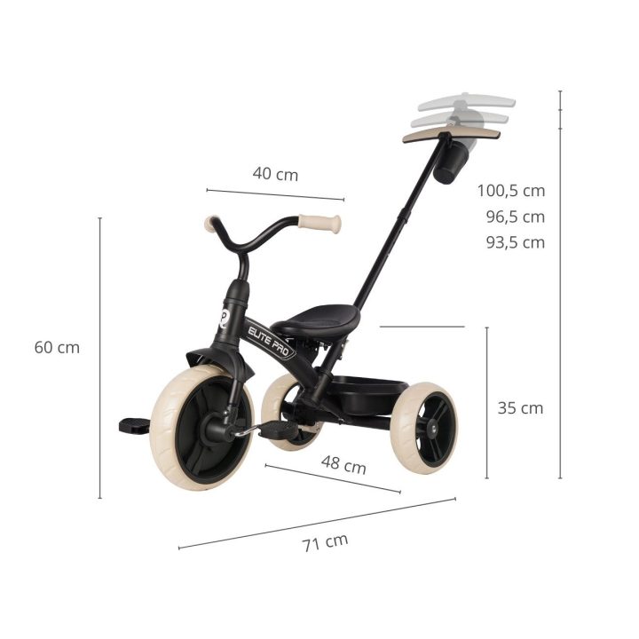 Triratukas Qplay Elite Pro juodas