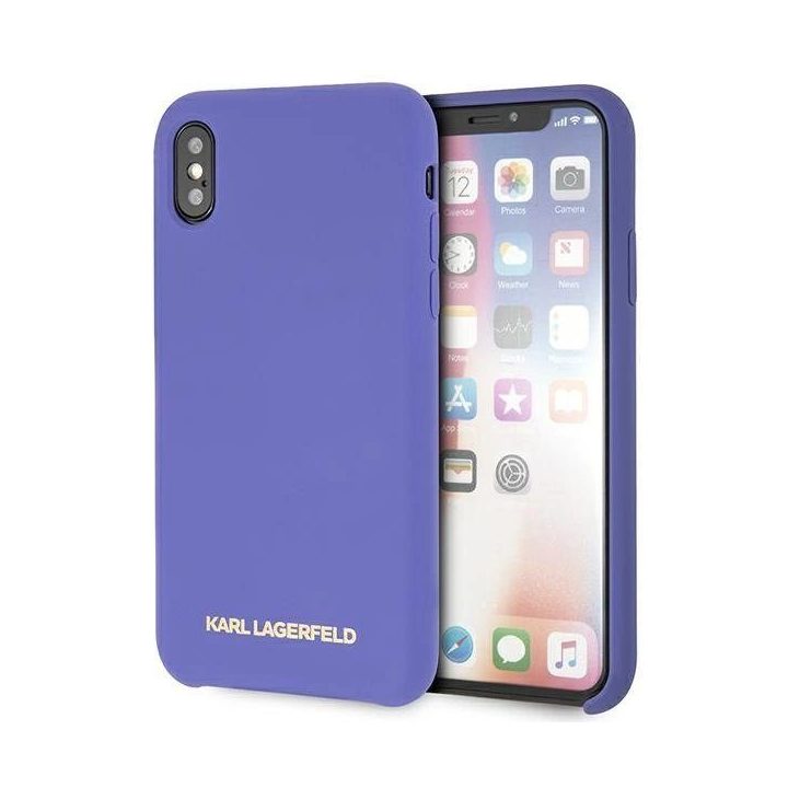 Karl Lagerfeld silikoninis iPhone X/Xs dėklas – violetinis