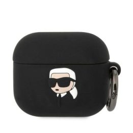 Karl Lagerfeld silikoninis 3D dėklas Karl Head“ AirPods 3, juodas