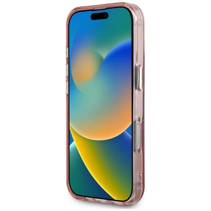 Metalinio kalno dizaino MagSafe dėklas iPhone 16 Pro Max – rožinis