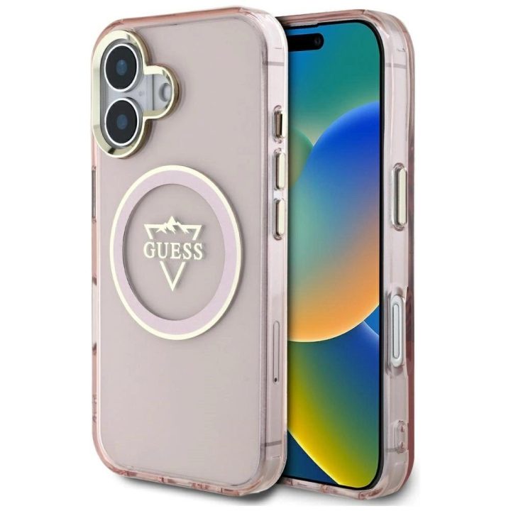 IML Metal Mountain magnetinis iPhone 16 dėklas – rožinis