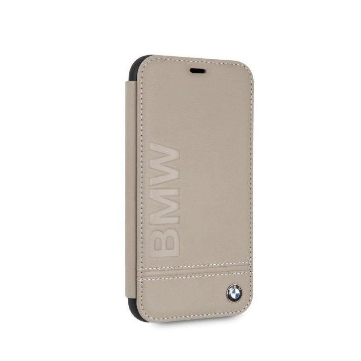 BMW logotipu dekoruotas iPhone Xr dėklas – smėlio spalvos