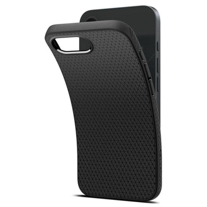 Spigen Liquid Air dėklas iPhone 16e – matinė juoda