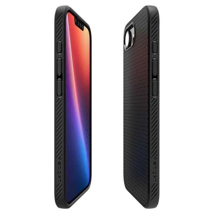 Spigen Liquid Air dėklas iPhone 16e – matinė juoda