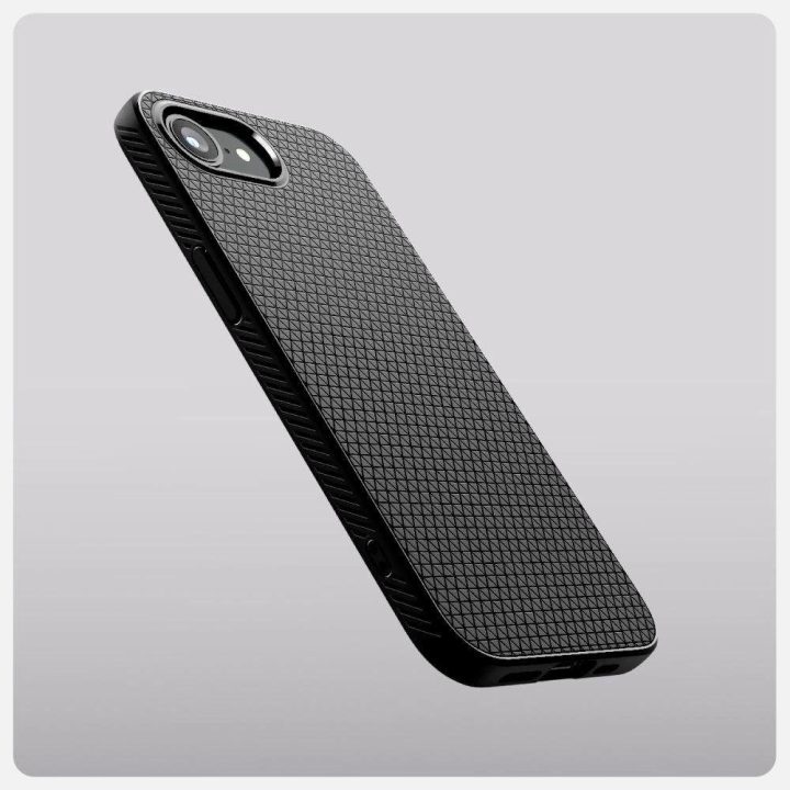 Spigen Liquid Air dėklas iPhone 16e – matinė juoda