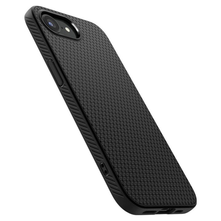 Spigen Liquid Air dėklas iPhone 16e – matinė juoda