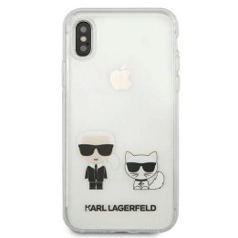 Karl Lagerfeld skaidrus iPhone Xs Max dėklas Karl & Choupette“