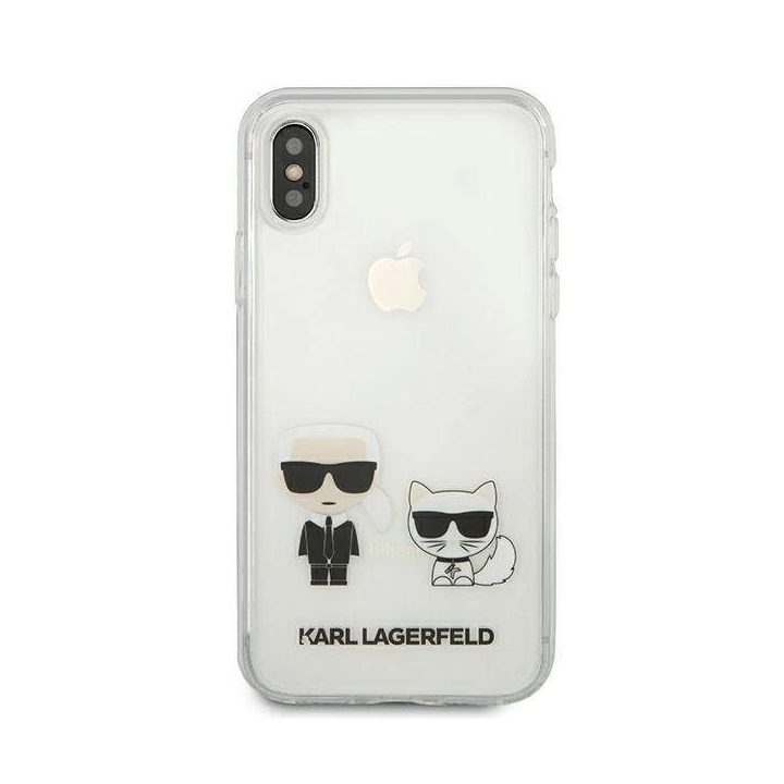 Karl Lagerfeld skaidrus iPhone Xs Max dėklas Karl & Choupette“