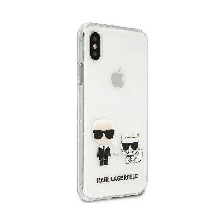 Karl Lagerfeld skaidrus iPhone Xs Max dėklas Karl & Choupette“