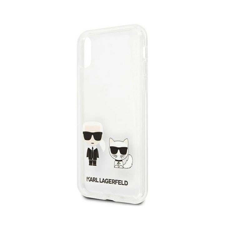 Karl Lagerfeld skaidrus iPhone Xs Max dėklas Karl & Choupette“