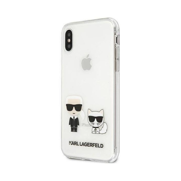 Karl Lagerfeld skaidrus iPhone Xs Max dėklas Karl & Choupette“