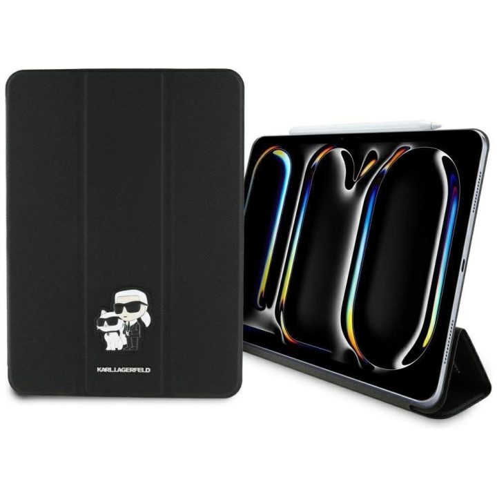 Karl Lagerfeld Saffiano magnetinis dėklas iPad Pro 11 (2024) – juodas