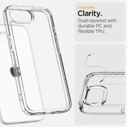 Skaidrus Spigen Ultra Hybrid“ dėklas iPhone 16e“