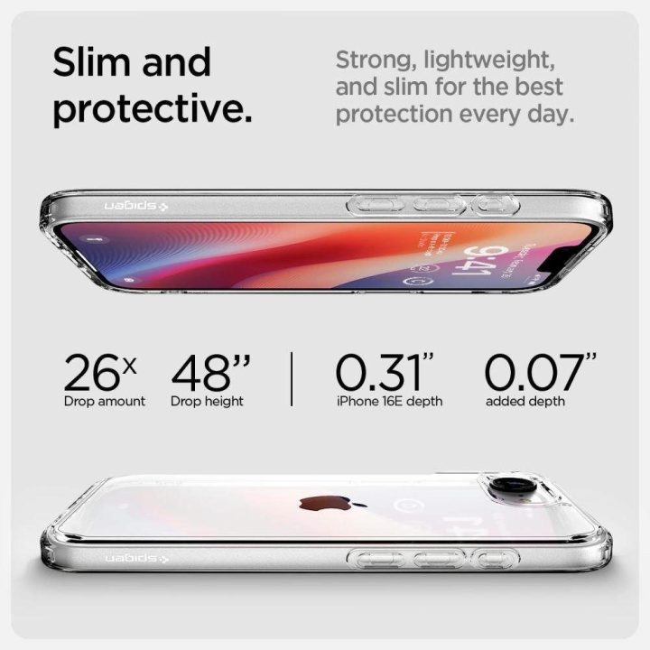 Skaidrus Spigen Ultra Hybrid“ dėklas iPhone 16e“