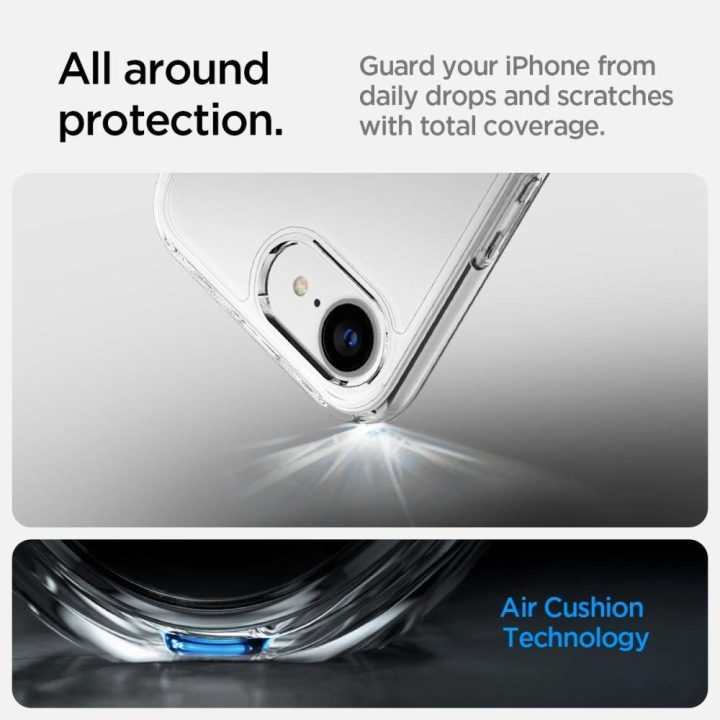 Skaidrus Spigen Ultra Hybrid“ dėklas iPhone 16e“