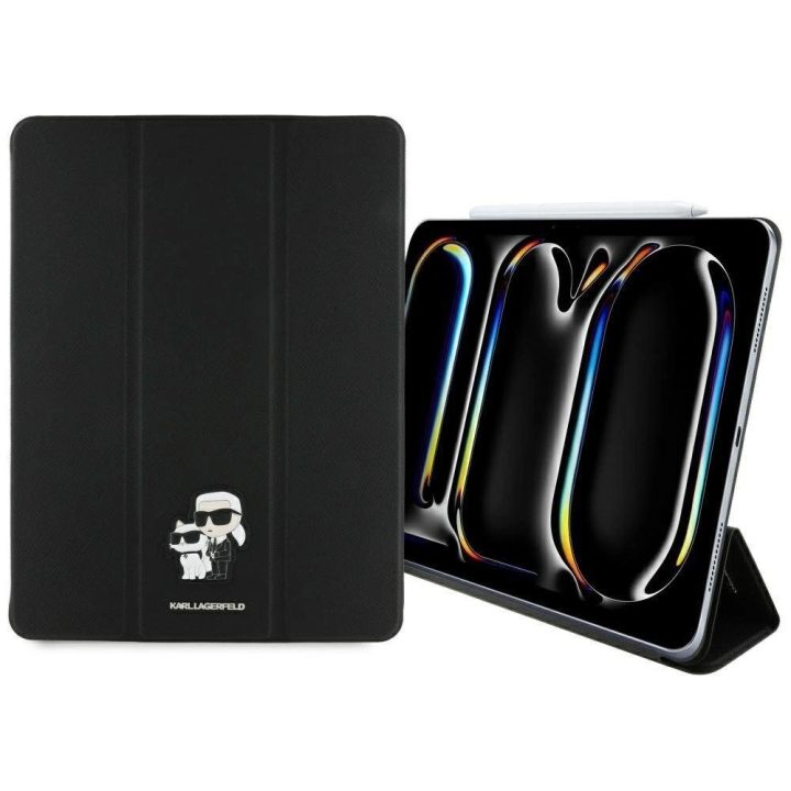 Karl Lagerfeld Saffiano magnetinis dėklas iPad Pro 13 2024 – juodas