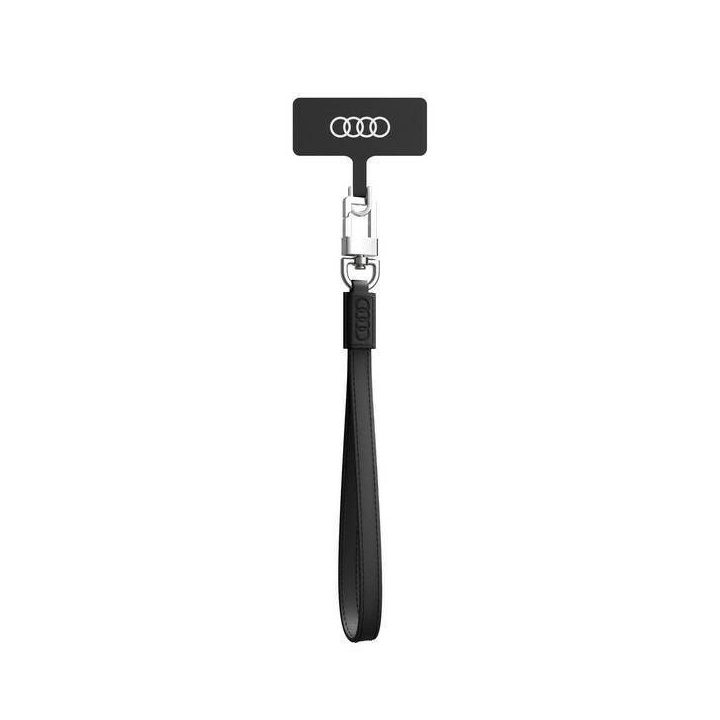 Audi odinė universali crossbody virvelė, juoda, 28 cm x 10 mm