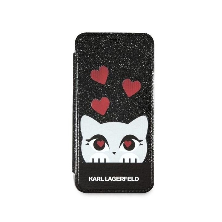 Karl Lagerfeld juodas iPhone X/Xs Valentino dėklas