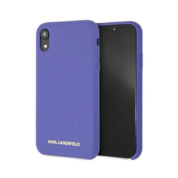 Karl Lagerfeld silikoninis dėklas iPhone Xr - violetinis