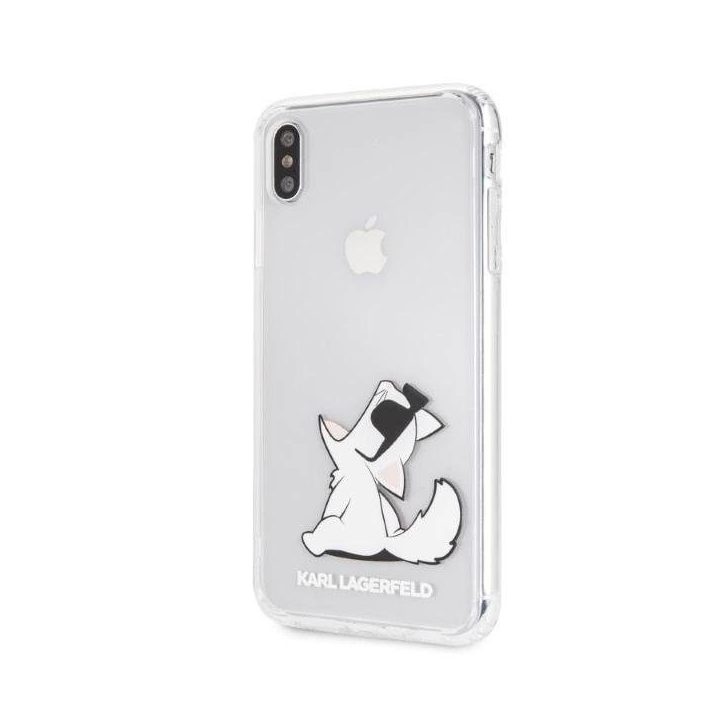 Karl Lagerfeld Choupette Fun skaidrus dėklas iPhone Xs Max