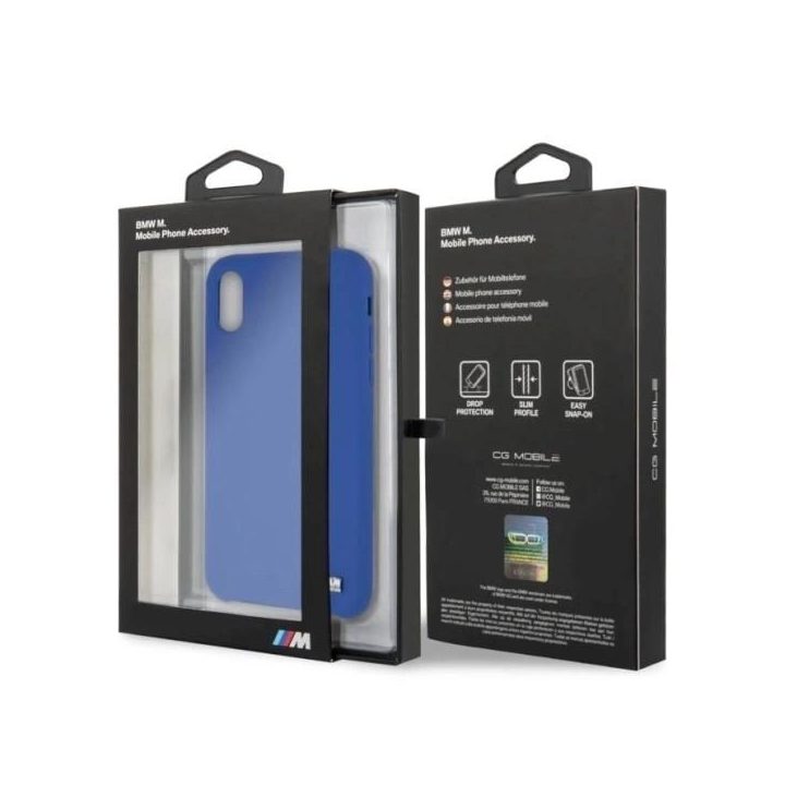 BMW silikoninis dėklas M Collection iPhone X/Xs mėlynas