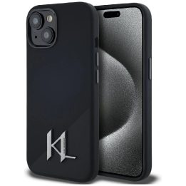 Karl Lagerfeld juodas silikoninis MagSafe dėklas iPhone 15