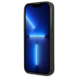 Guess Saffiano odinis dėklas iPhone 13/14/15 6.1 - sidabrinis