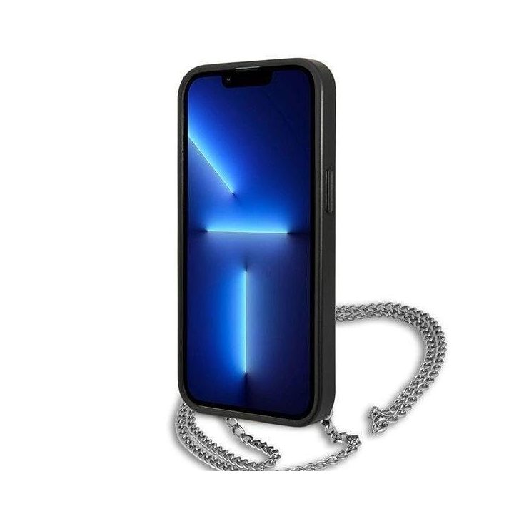 Karl Lagerfeld odinis dėklas su grandinėle iPhone 13/14/15 (6.1 ) juodas