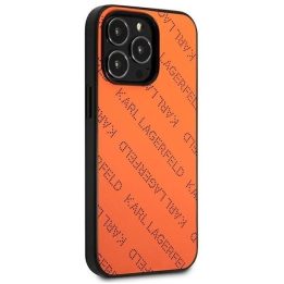 Karl Lagerfeld oranžinis perforuotas iPhone 13 Pro Max dėklas