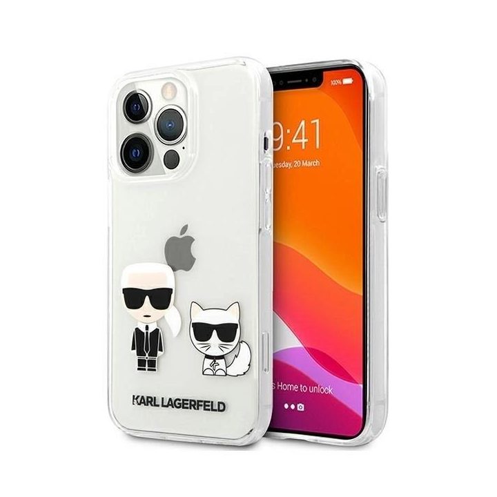Karl Lagerfeld Karl & Choupette skaidrus dėklas iPhone 13 Pro Max 6.7