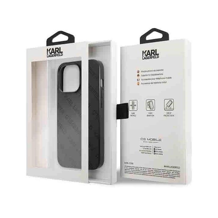 Karl Lagerfeld perforuotas dėklas iPhone 13 Pro / 13 (6.1 ) – juodas