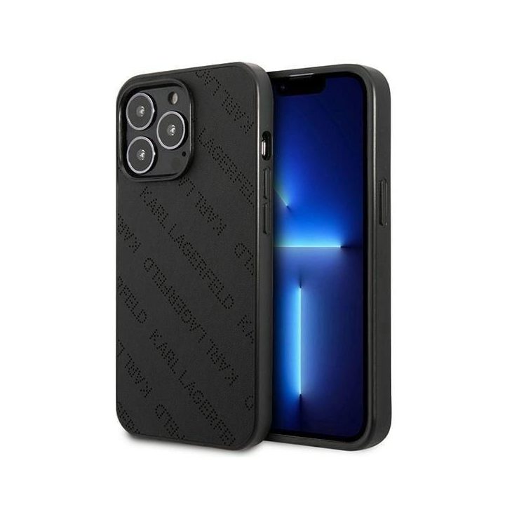 Karl Lagerfeld perforuotas dėklas iPhone 13 Pro / 13 (6.1 ) – juodas