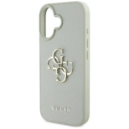 Guess grūdinto dizaino iPhone 16 dėklas su logotipu – žalias