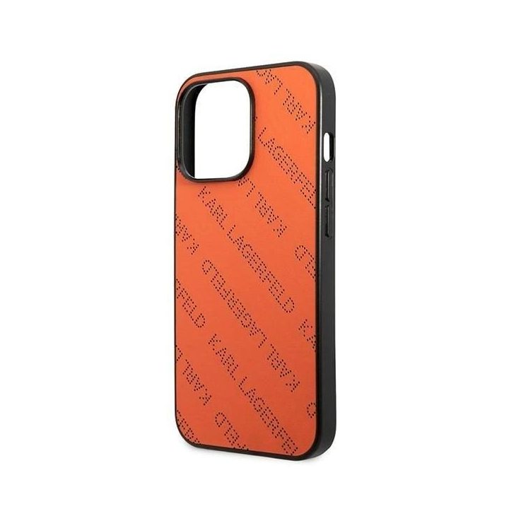 Karl Lagerfeld perforuotas dėklas iPhone 13 Pro / 13 (6.1 ) – oranžinis