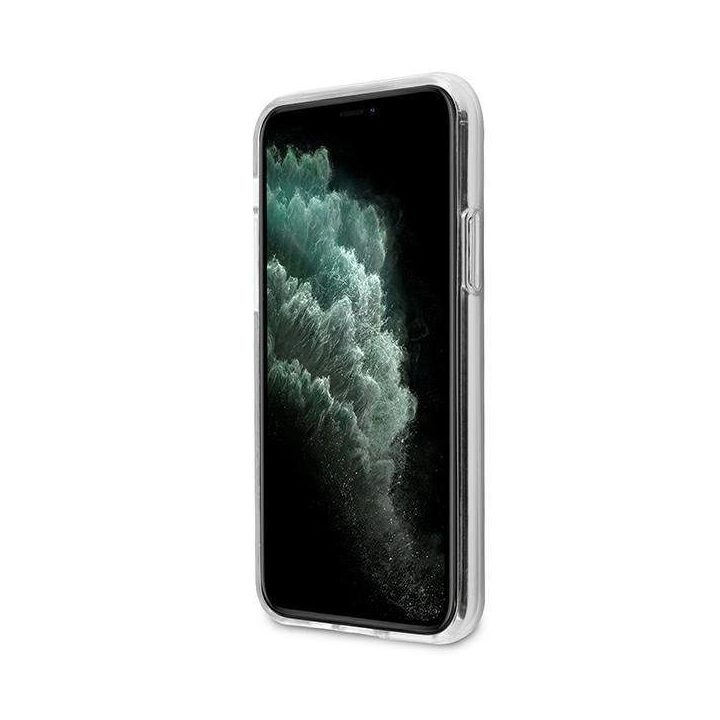 AMG elektroplokštelės juodai baltas dėklas iPhone 11 / XR 6.1 – skaidrus