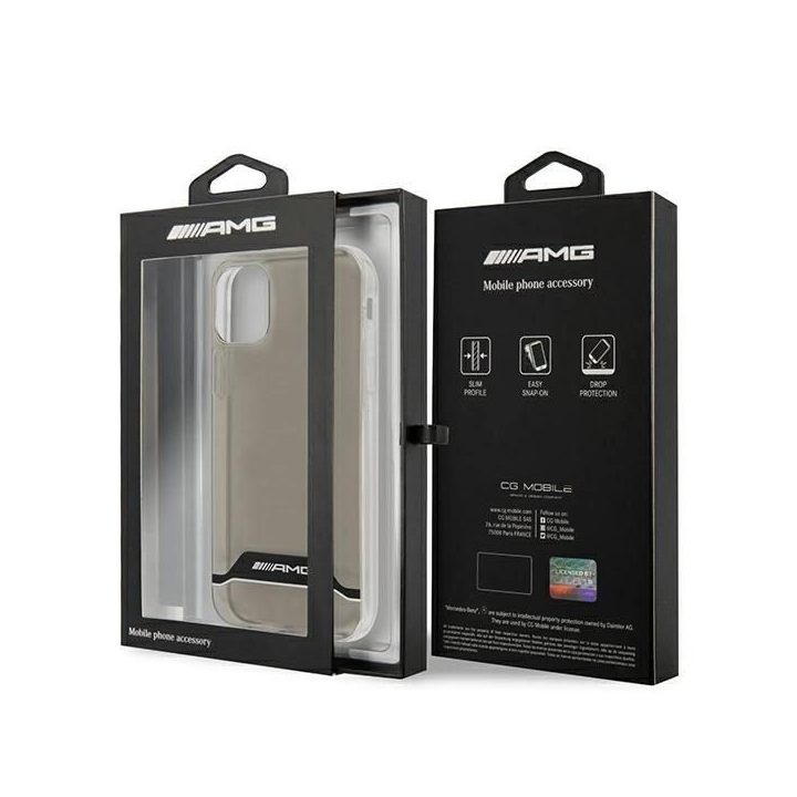 AMG elektroplokštelės juodai baltas dėklas iPhone 11 / XR 6.1 – skaidrus
